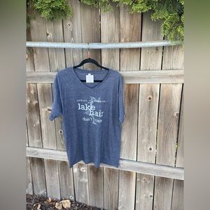 Lake Hair Don’t Care (front) Printed Tee Shirts designed by Inside the Armoire